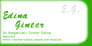 edina ginter business card